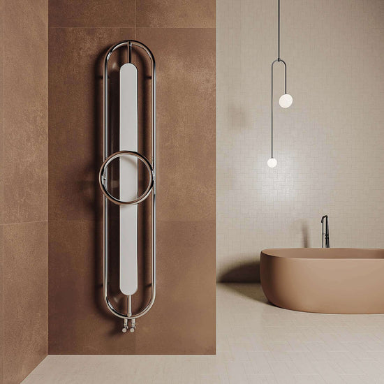Scaldasalviette Carisa Aiden in Acciaio Inox dal Design Moderno Lucido a Specchio 