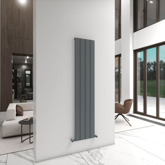 Carisa Angers Termoarredo Verticale in Alluminio Design Moderno Grigio Chiaro 