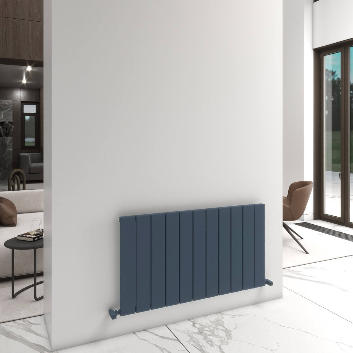 Carisa Angers Termoarredo Orizzontale in Alluminio Design Moderno Antracite 