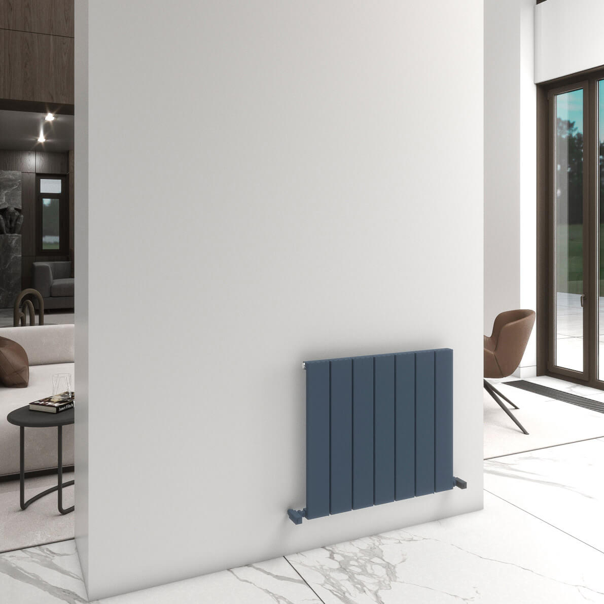 Carisa Angers Termoarredo Orizzontale in Alluminio Design Moderno Antracite 