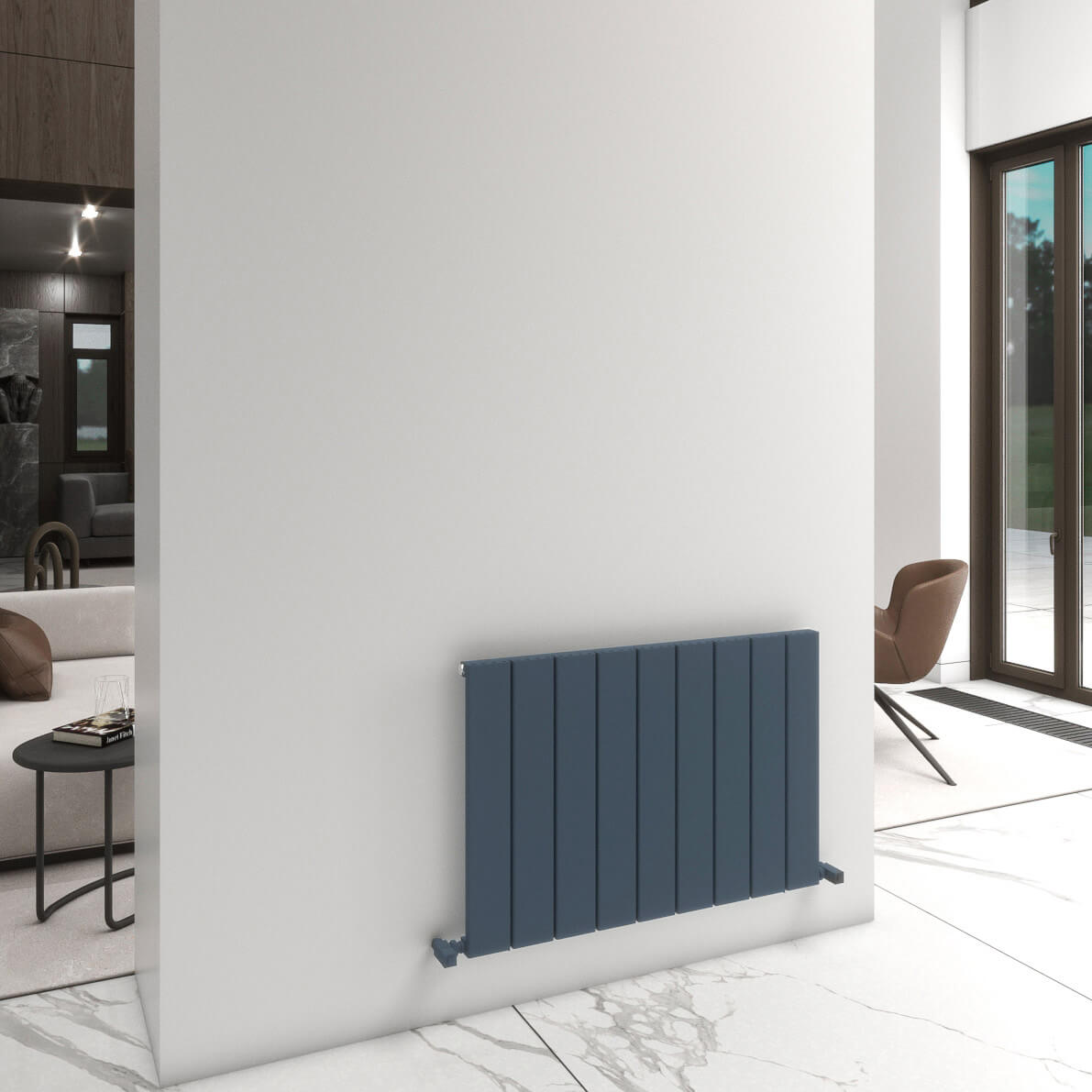 Carisa Angers Termoarredo Orizzontale in Alluminio Design Moderno Antracite 