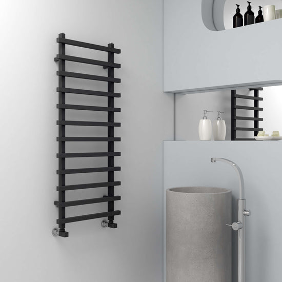 Scaldasalviette Carisa Baron L in Alluminio Design Moderno Antracite 