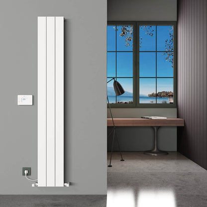 Carisa Boreas Hybrid N Termoarredo Elettrico Verticale Design Moderno Bianco 