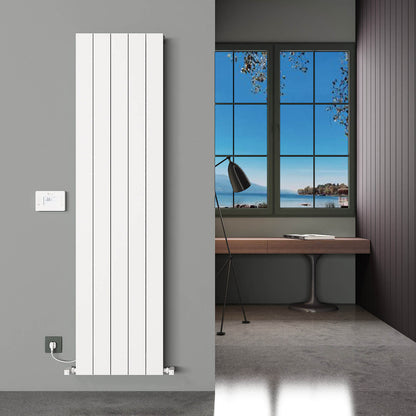 Carisa Boreas Hybrid N Termoarredo Elettrico Verticale Design Moderno Bianco 