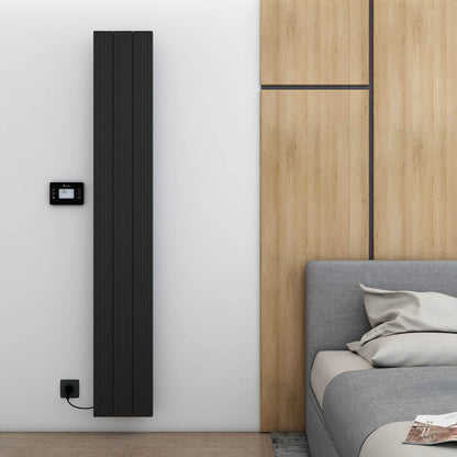 Termoarredo Elettrico Verticale Carisa Boreas M Design Moderno Nero 