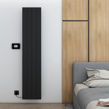 Termoarredo Elettrico Verticale Carisa Boreas M Design Moderno Nero 