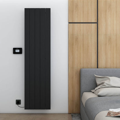 Termoarredo Elettrico Verticale Carisa Boreas M Design Moderno Nero 