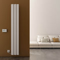Termoarredo Elettrico Verticale Carisa Boreas S Design Moderno Bianco 