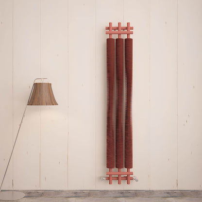 Carisa Dora Termoarredo Verticale in Acciaio Design Moderno Rame Opaco Metallizzato 