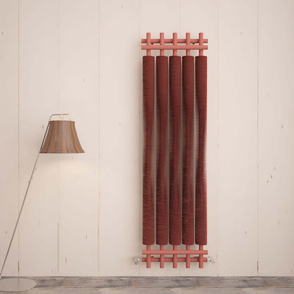 Carisa Dora Termoarredo Verticale in Acciaio Design Moderno Rame Opaco Metallizzato 