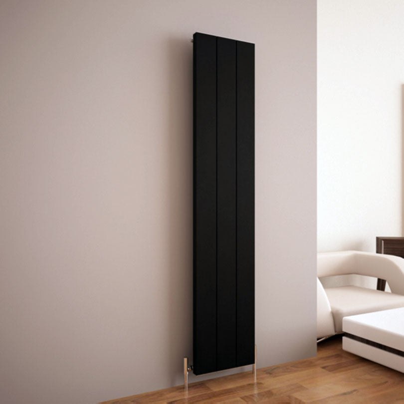 Carisa Elvino Termoarredo Verticale in Alluminio Design Moderno Nero 