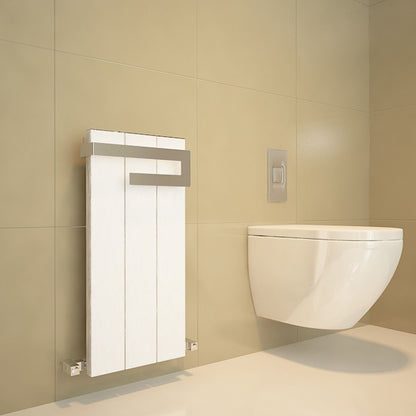 Scaldasalviette da Bagno in Alluminio Carisa Elvino Design Moderno Bianco 