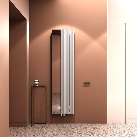 Carisa Termoarredo da Ingresso in Alluminio Verticale Design Moderno Bianco 