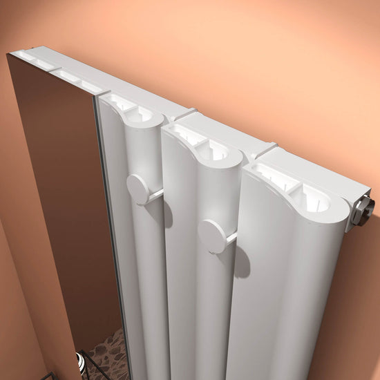 Carisa Termoarredo da Ingresso in Alluminio Verticale Design Moderno Bianco 