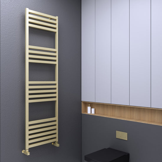 Scaldasalviette Carisa Fame in Alluminio Design Moderno Ottone Anodizzato Spazzolato 