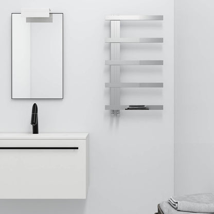 Scaldasalviette Carisa Grace in Acciaio Inox dal Design Moderno Lucido a Specchio 