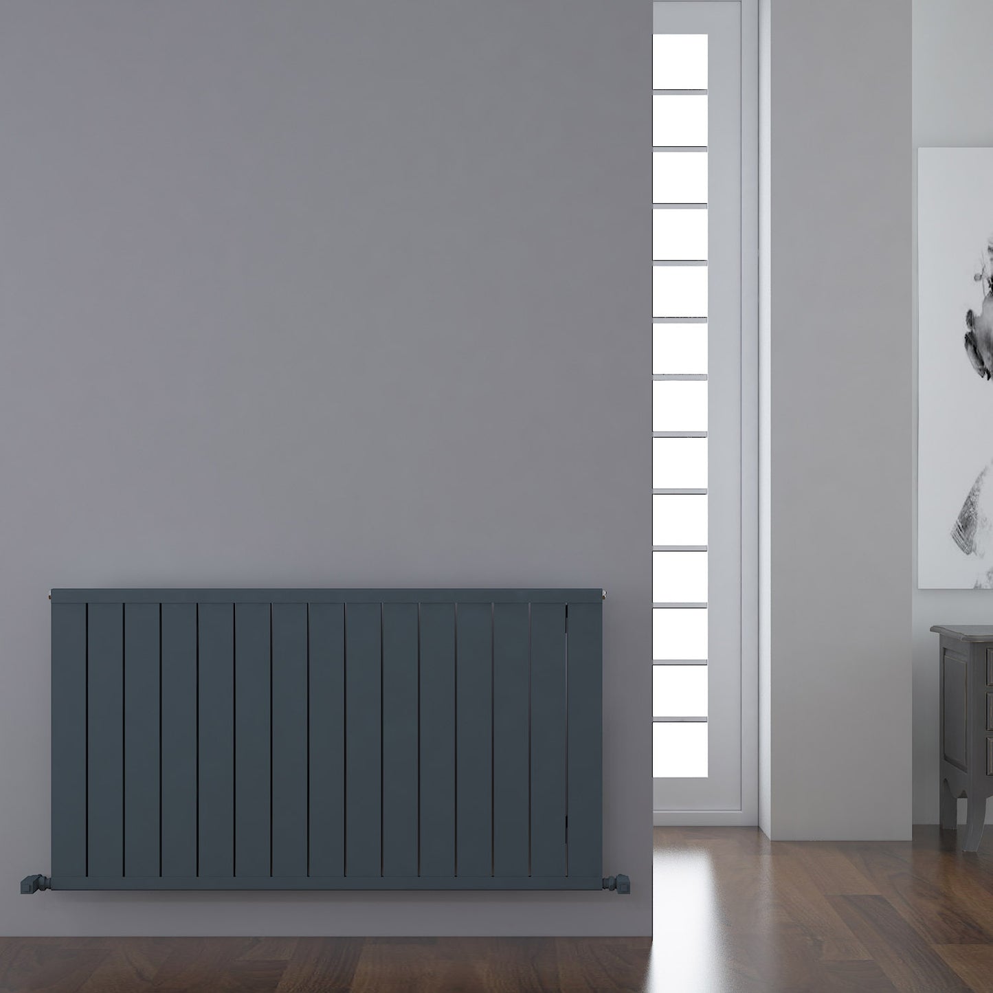 Carisa Mack Termoarredo Orizzontale in Alluminio Design Moderno Antracite 