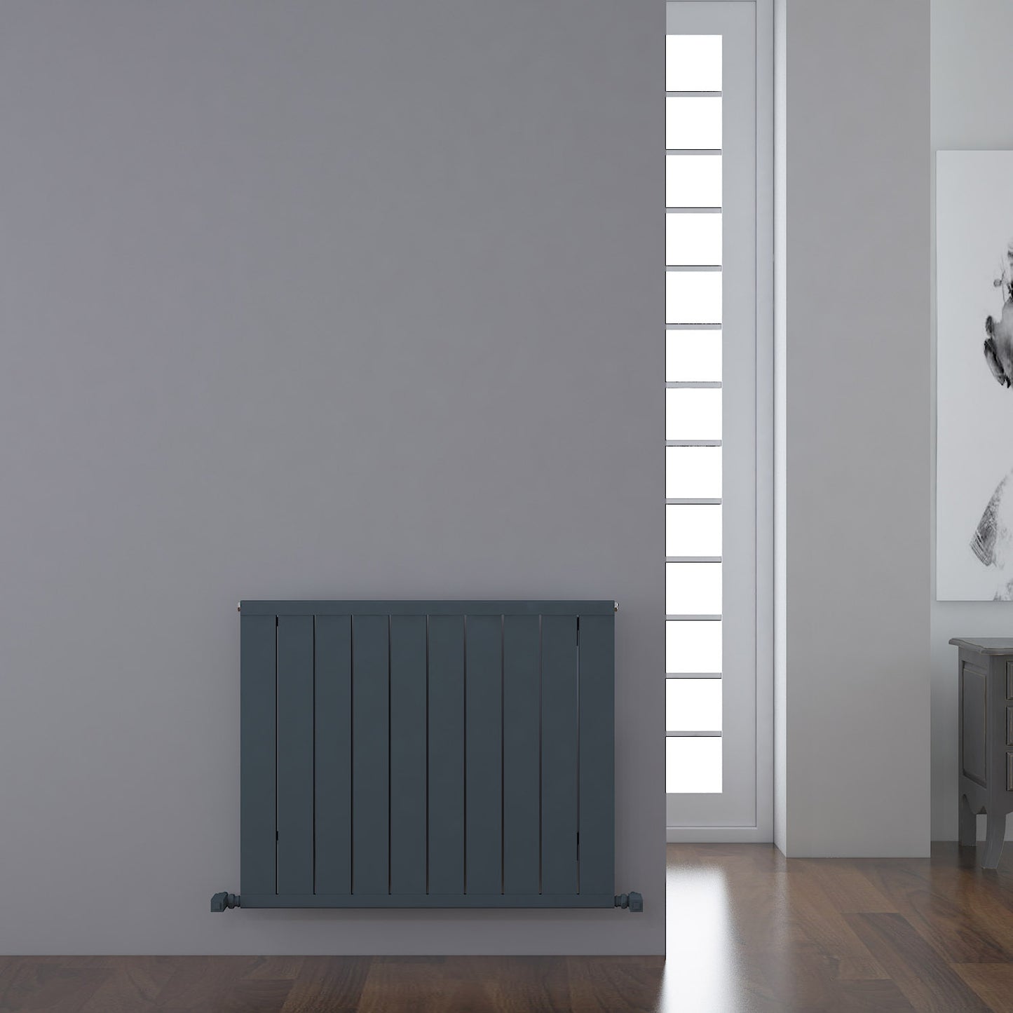 Carisa Mack Termoarredo Orizzontale in Alluminio Design Moderno Antracite 