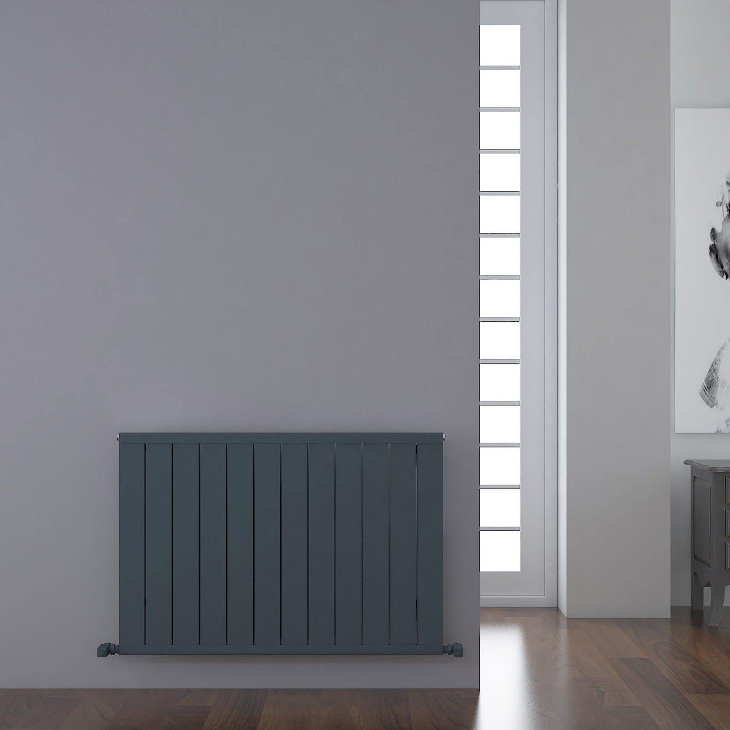 Carisa Mack Termoarredo Orizzontale in Alluminio Design Moderno Antracite 