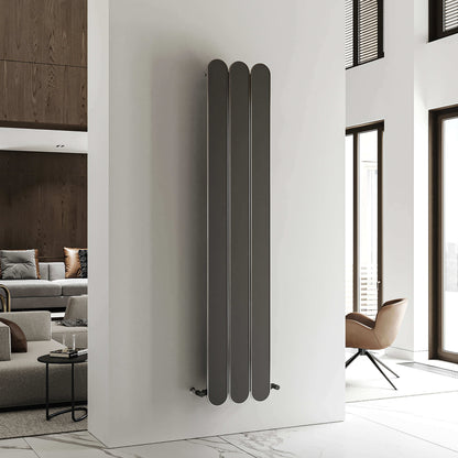 Carisa Magico Termoarredo Verticale in Alluminio Design Moderno Nero 