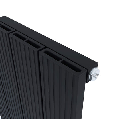 Radiatore Orizzontale Carisa Monza in Alluminio Design Moderno Nero 