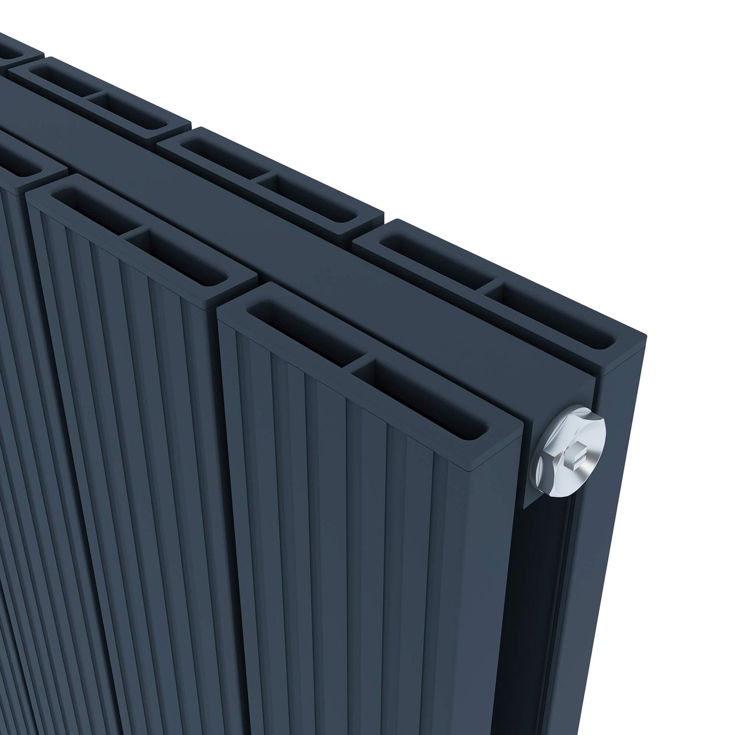 Radiatore verticale in alluminio Carisa Monza Design Moderno Antracite 