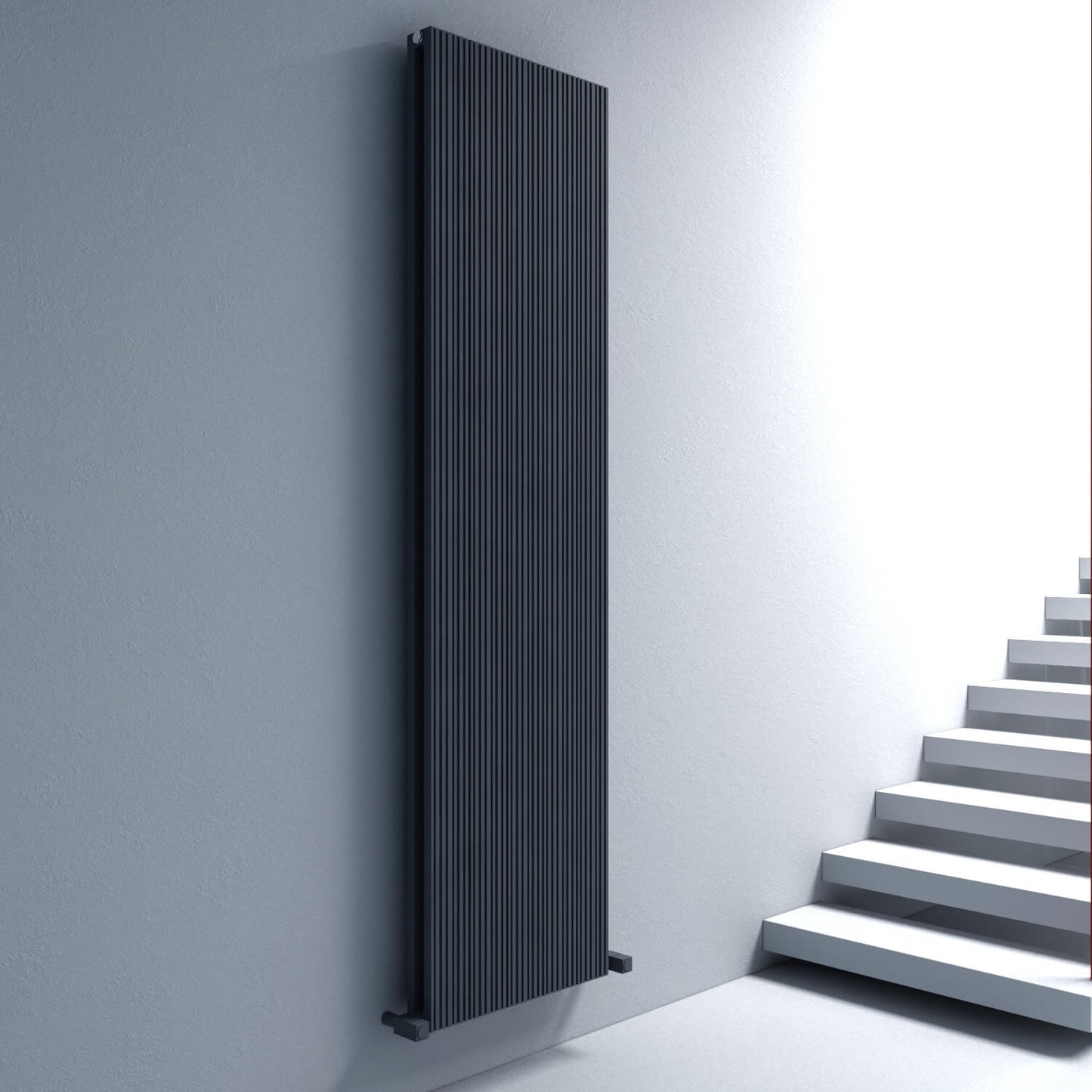 Radiatore verticale in alluminio Carisa Monza Design Moderno Antracite 