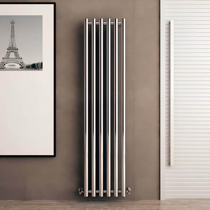 Carisa Mayra Termoarredo Verticale in Acciaio Design Moderno Cromato 
