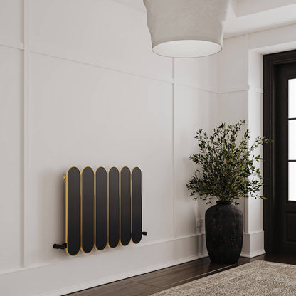 Carisa Magico Termoarredo Orizzontale in Alluminio Design Moderno Nero 