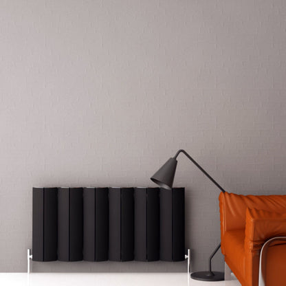 Carisa Nixie Termoarredo Orizzontale in Alluminio Design Moderno Nero 