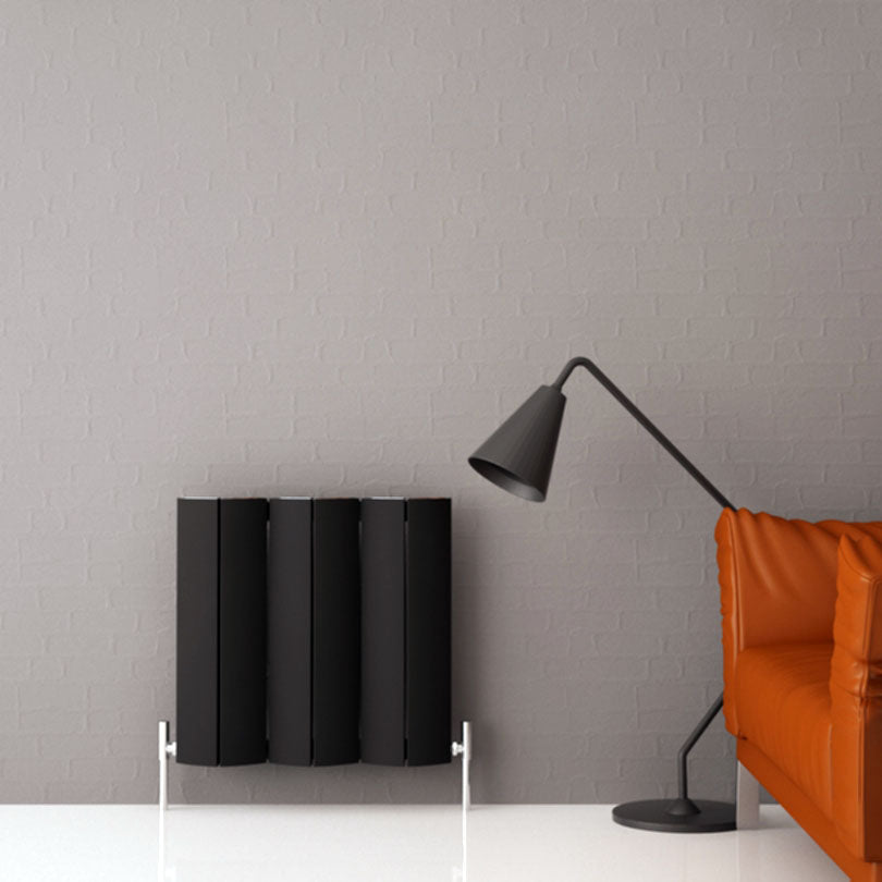 Carisa Nixie Termoarredo Orizzontale in Alluminio Design Moderno Nero 