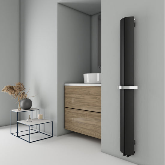 Scaldasalviette da Bagno in Alluminio Carisa Nixie Design Moderno Nero 