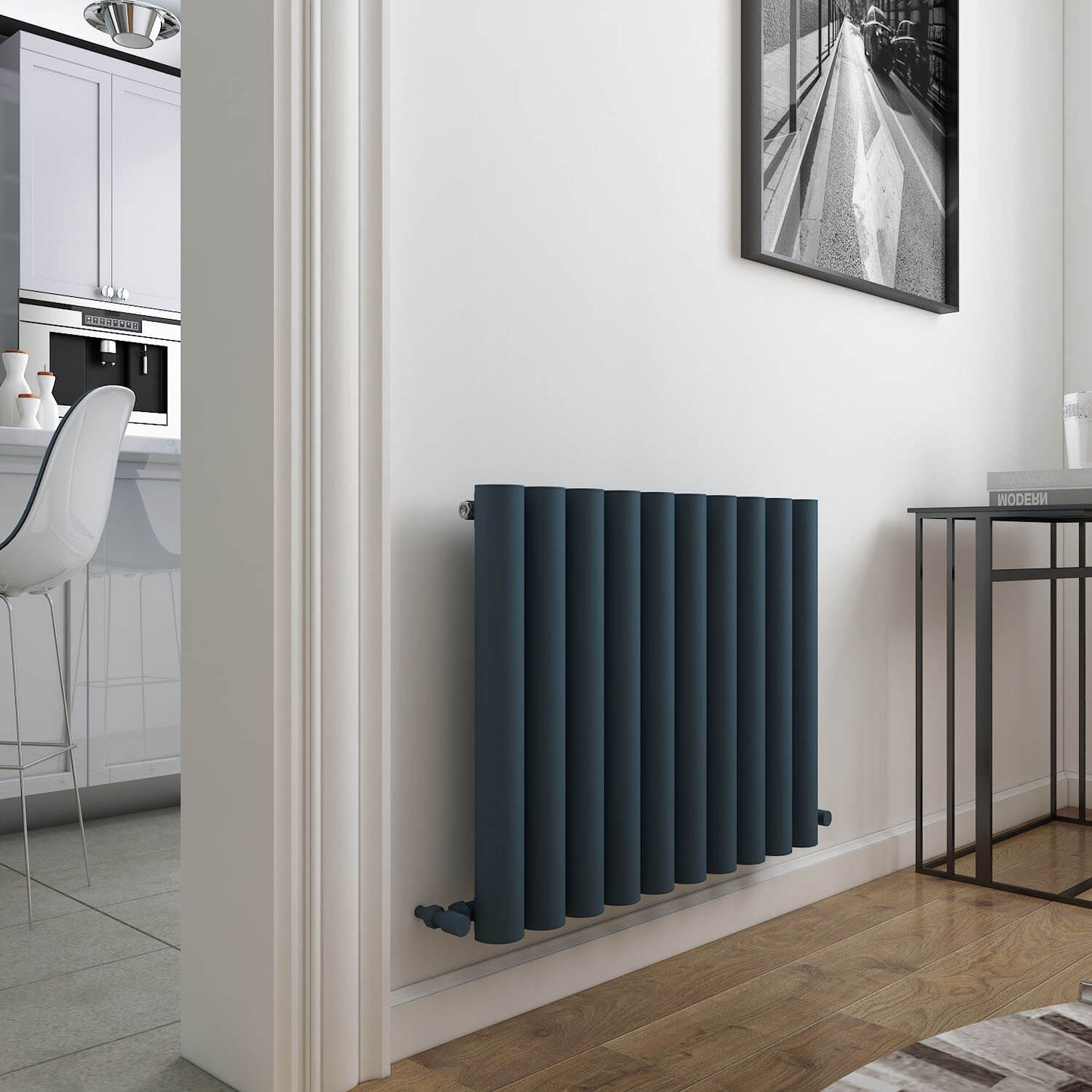 Carisa Odessa Termoarredo Orizzontale in Alluminio Design Moderno Antracite 