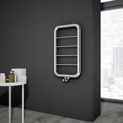 Scaldasalviette Carisa Paros in Acciaio Inox Design Moderno Lucido a Specchio 
