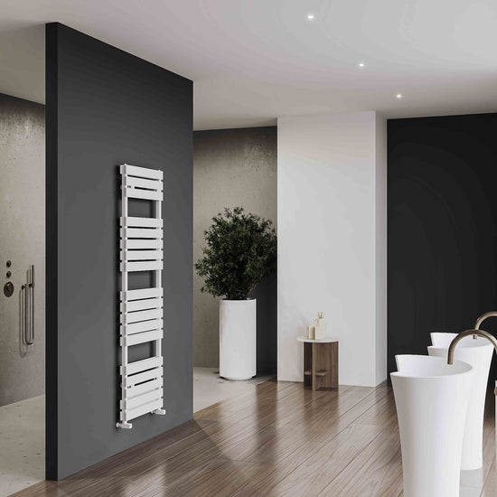 Scaldasalviette Doppio Bagno in Alluminio Carisa Plata Design Moderno Bianco 