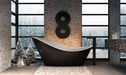 Carisa Rochester Slim Design Termoarredo in acciaio Design Moderno Nero 