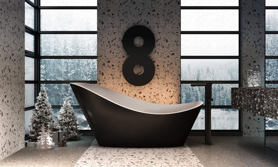 Carisa Rochester Slim Design Termoarredo in acciaio Design Moderno Nero 