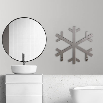 Scaldasalviette Carisa Snowflake in Acciaio Inox dal Design Moderno Satinato Lucido 