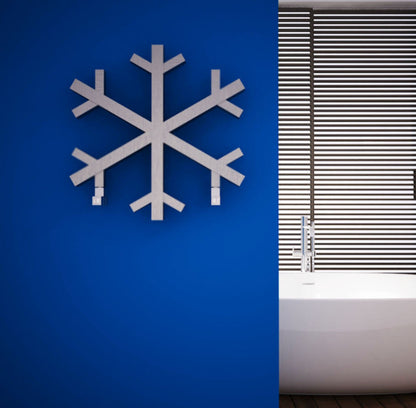 Scaldasalviette Carisa Snowflake in Acciaio Inox dal Design Moderno Satinato Lucido 