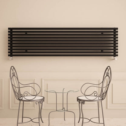 Carisa Sophia Xl Termoarredo Orizzontale in Alluminio Design Moderno Nero