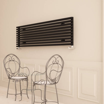 Carisa Sophia Xl Termoarredo Orizzontale in Alluminio Design Moderno Nero