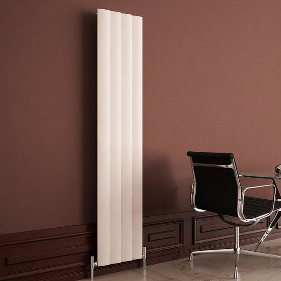 Carisa Step Termoarredo Verticale in Alluminio Design Moderno Bianco 