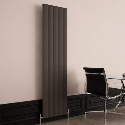 Carisa Step Termoarredo Verticale in Alluminio Design Moderno Grigio Scuro 