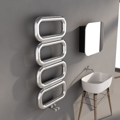 Scaldasalviette Carisa Talent in Acciaio Inox Design Moderno Lucido a Specchio 