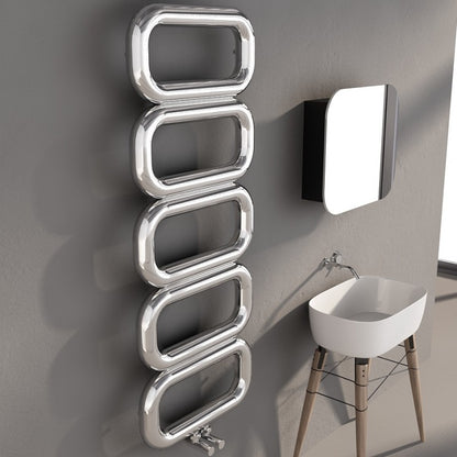 Scaldasalviette Carisa Talent in Acciaio Inox Design Moderno Lucido a Specchio 