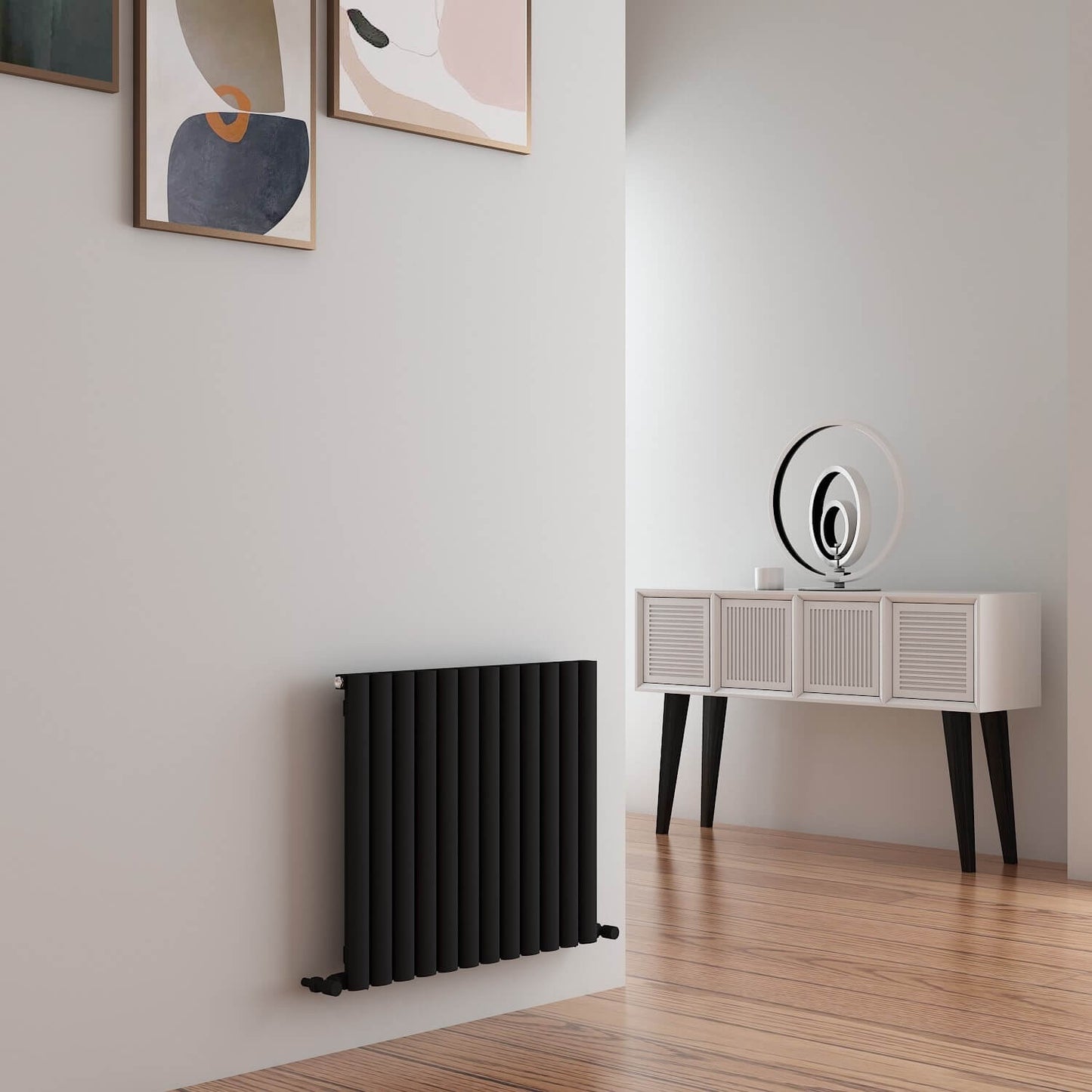 Carisa Tallis Termoarredo in Alluminio Orizzontale Design Moderno Nero 