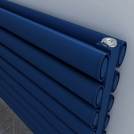 Termoarredo Orizzontale Carisa Tallis Double XL in Alluminio Design Moderno Blu Navy 
