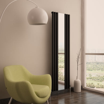 Carisa Tallis Specchio Termoarredo Verticale in Alluminio Design Moderno Nero 