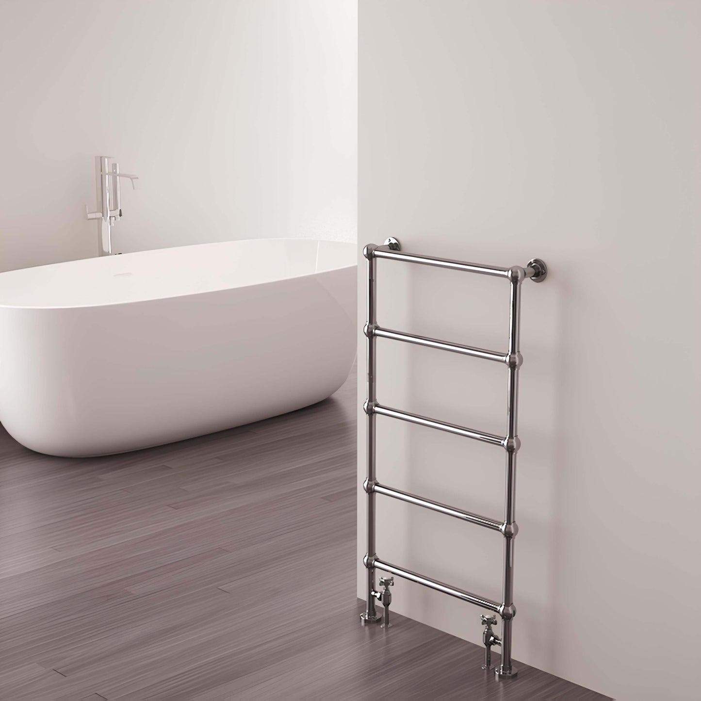 Scaldasalviette Carisa Victoria in Acciaio Design Moderno Cromato 