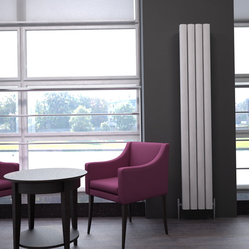 Carisa Vesta Termoarredo Verticale in Alluminio Design Moderno Bianco 